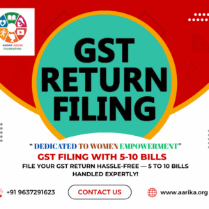 GST FILLING  with in 5-10 bills( Government Charges  extra if applicable)