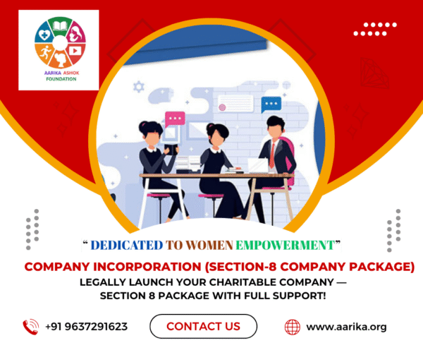 COMPANY INCORPORATION (Section-8 Company Package) ( Government Charges extra if applicable)