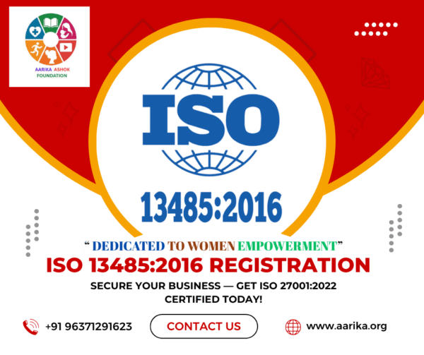 ISO 13485:2016(Government Charges extra if applicable)