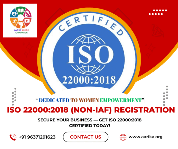 ISO 22000:2018(NON-IAF)(Government Charges extra if applicable)