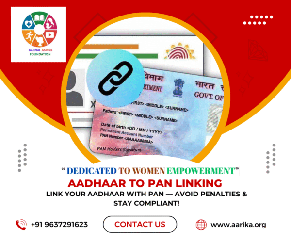 Aadhar to Pan Linking (with Late fees 1000)