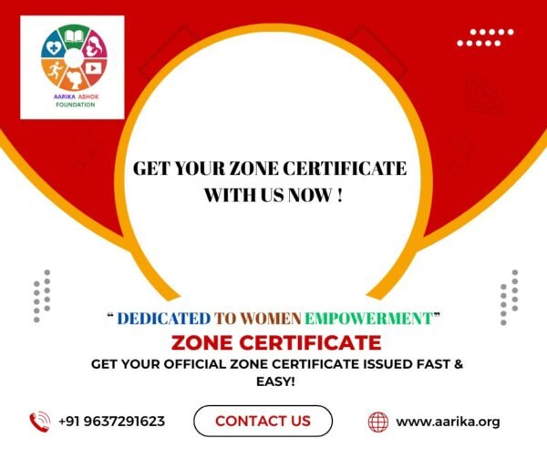Zone Certificate(Government Charges extra if applicable)