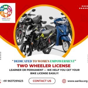 2-Wheeler Driving Licence(Government Charges extra if applicable)